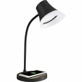 Ottlite Technologies Lamp, Wireless Charging, 270Lum, 6inDia Base, 12-17inH, Black OTTCS03KQISHPR